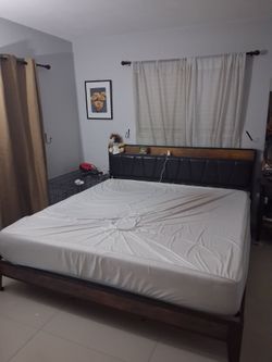 KING BED FRAME WITH MATTRESS INCLUDED