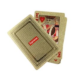 New Sealed 
Supreme Gold Foil Playing Cards ClownGold Brand Reflective 
FW13 🃏♠️♥♣️♥️