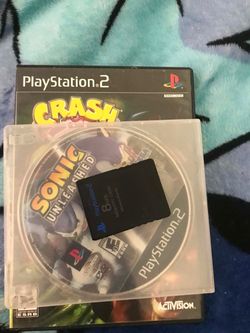 PlayStation two memory and play station 2 games