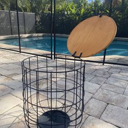 Storage End Table/ Plant Stand