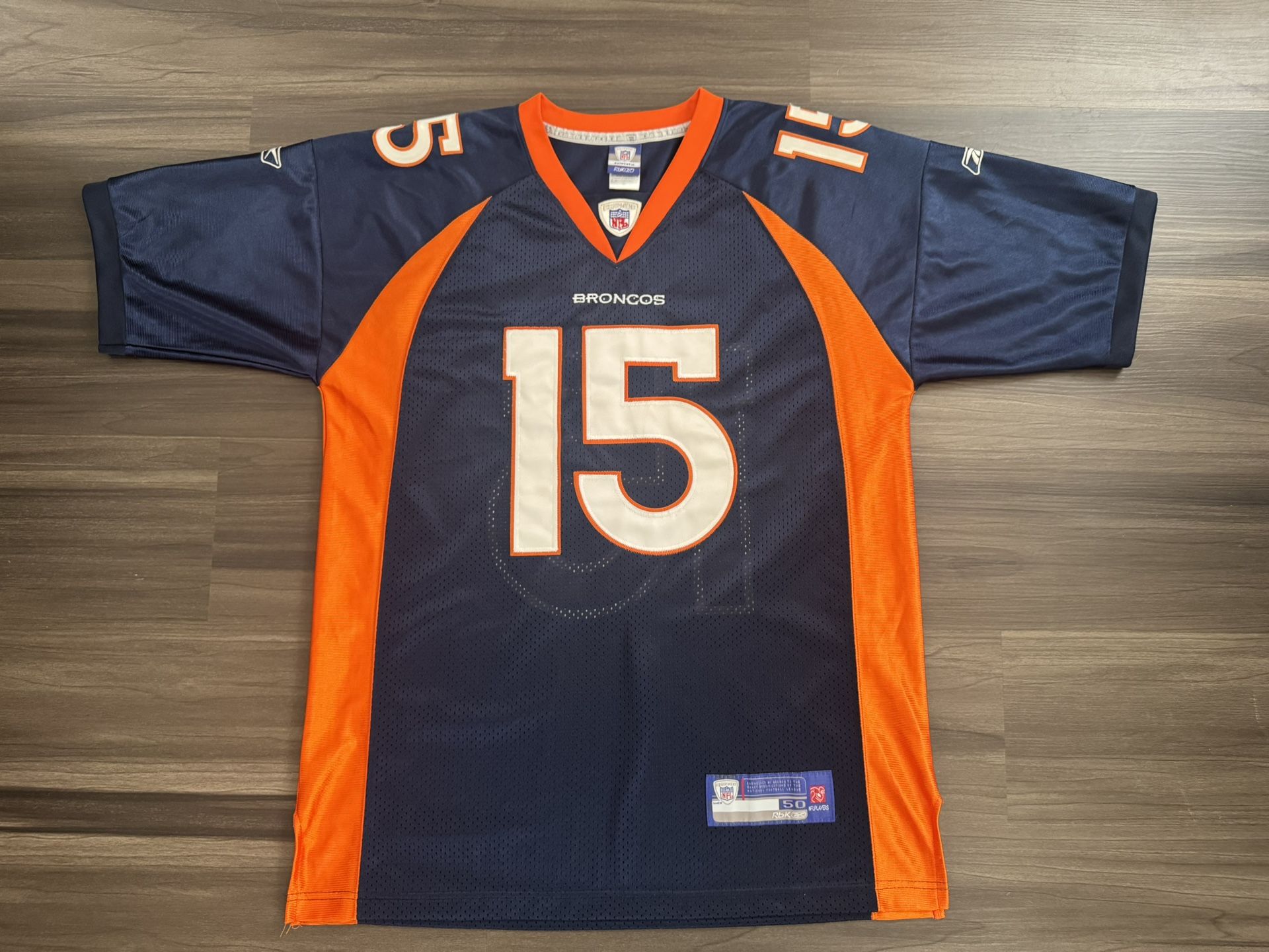 Reebok Tim Tebow #15 Denver Broncos NFL Jersey On Field Men’s Size 50