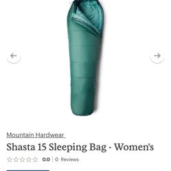 Shasta Women’s sleeping bag, Used Once 