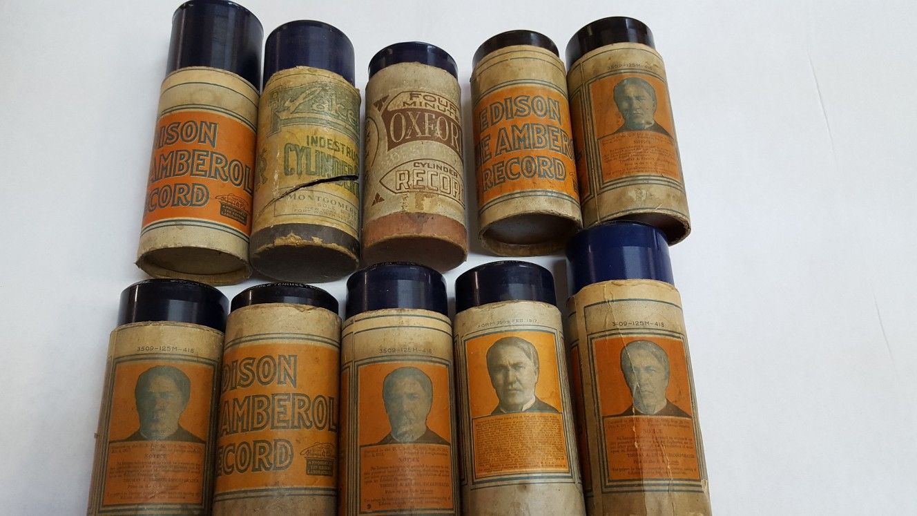 Thomas Edison wax cylinder records