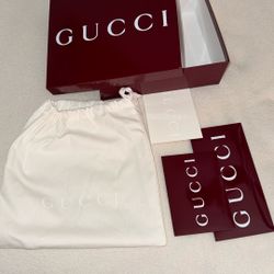 Gucci Red Glossy Gift Box Empty Logo Decorative Storage Organizer