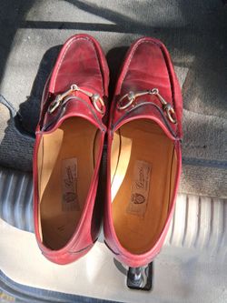 Gucci Horsebit Leather Loafers Red