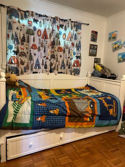 Free twin trundle with one twin mattress & bunkie board