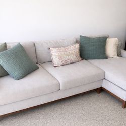 White L Shaped Sectional 