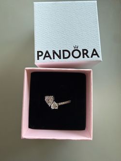 Double Heart Sparkling Ring-Pandora