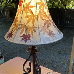 Heavy antique brass lamp