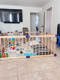 Wooden playpen