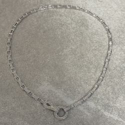 14k White Gold Choker Necklace W/ 7.5TCW Of Diamonds 