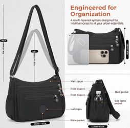 Waterproof Nylon Anti-Theft Crossbody Bag for Women