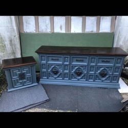 Refinished Dresser And Nightstand