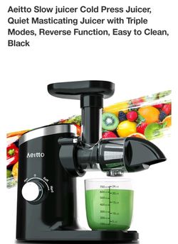 AIETTO SLOW COLD PRESS JUICER, MASTICATOR