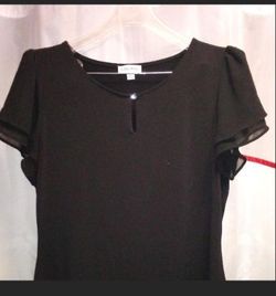 Calvin Klein Black Short Sleeve Blouse