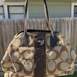 Coach Framed Kiss Lock Carryall Bag