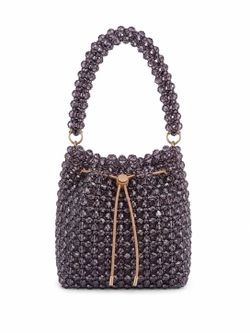 Handmade crystal bead bucket bag