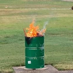 55-Gallon Metal Barrels - Clean, Open Top, no lid.
