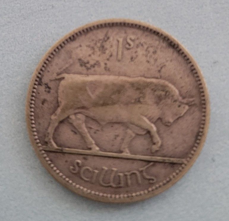 1930 Silver Ireland Half Crown Coin