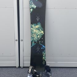 Burton Bullet 160cm Snowboard W FLOW NXT-AT Bindings 