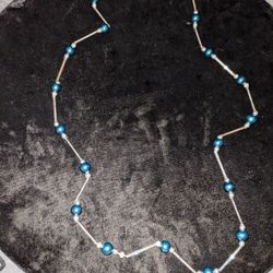 Very Long Vintage Silver Necklace