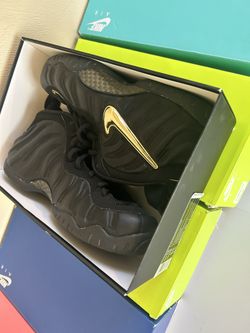 Nike Foamposite Pro Sz 11.5 Black Gold
