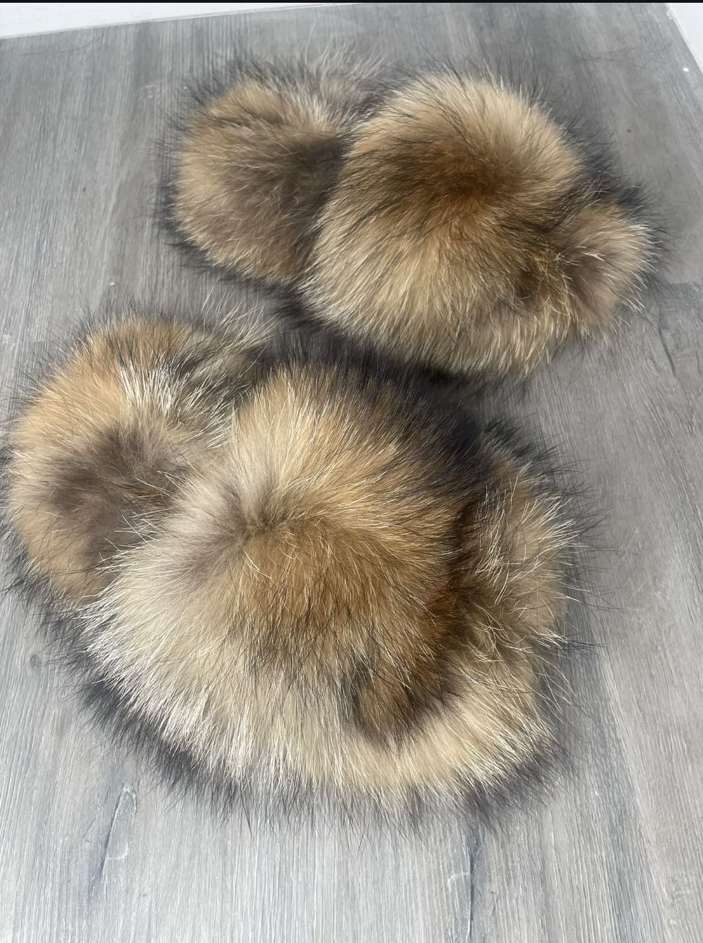 Real Fur Slip Ons Sizes 5 10 Fur On Side And The Outside (message Your Size To Order)