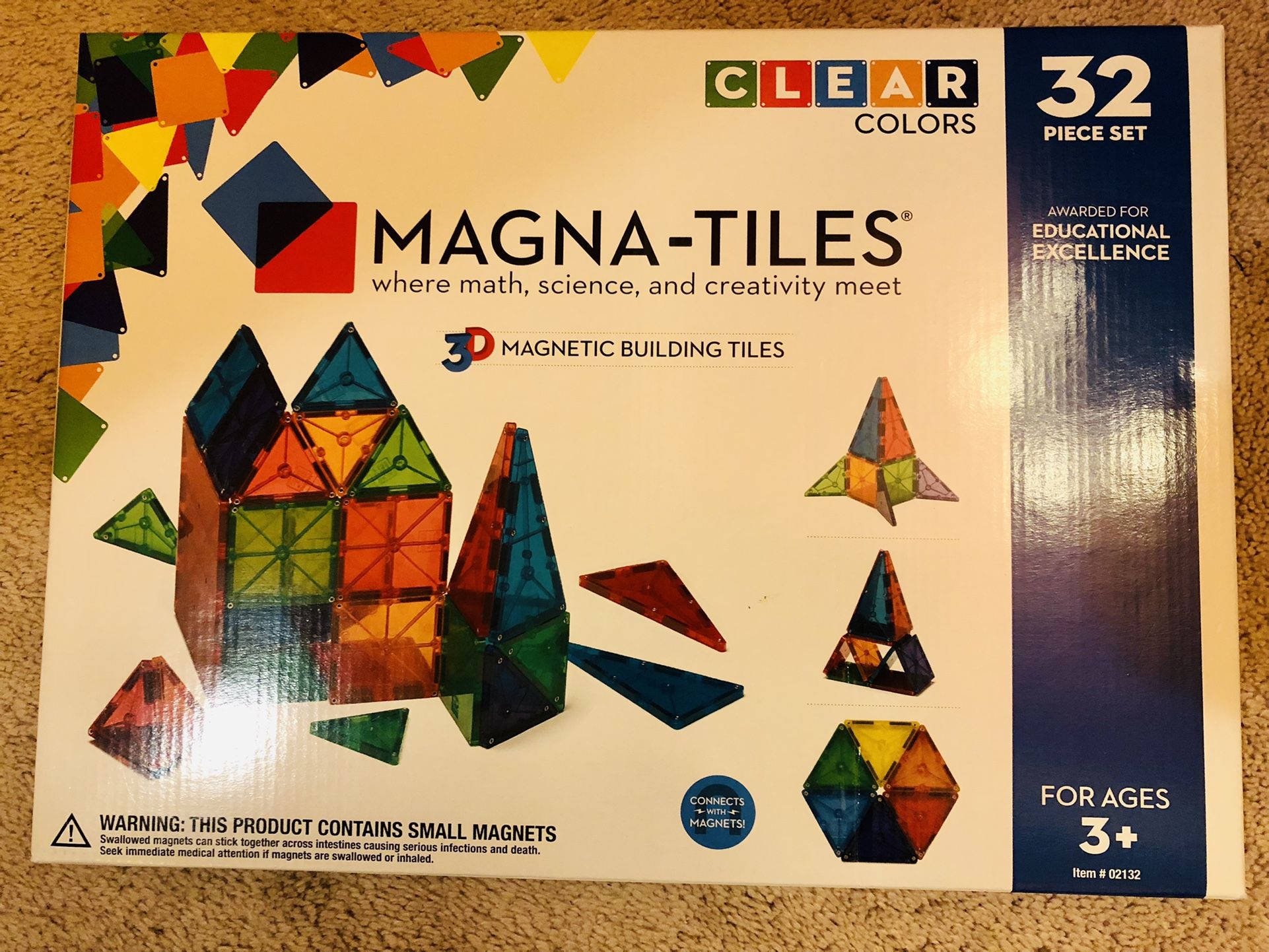 Magnatiles 32 Piece Set. New