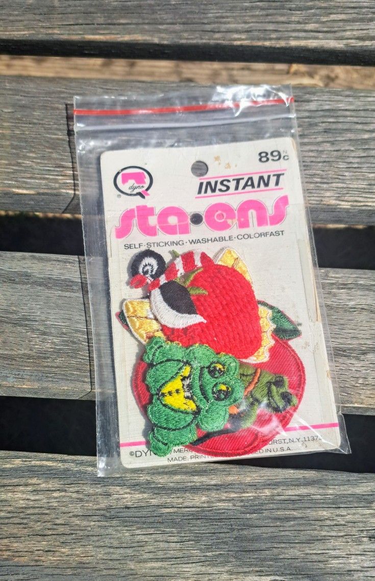 Vintage 1980s Desk Lot - Calculator & Patches!