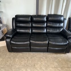 Leather couch and Recliner 