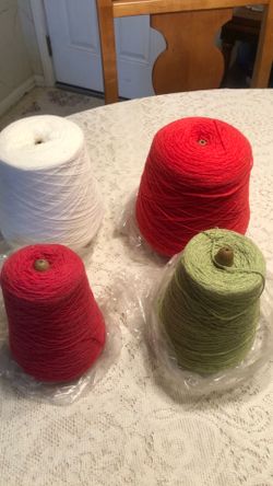 Yarn, Knitting Machine cones.