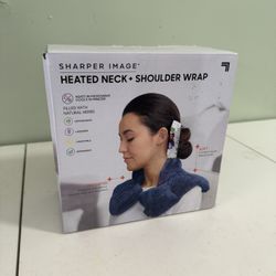 Sharper Image® Hot & Cold Herbal Aromatherapy Neck & Shoulder Plush Wrap Pad for Soothing Muscle Pain and Tension Relief Therapy, 100% Natural Lavende