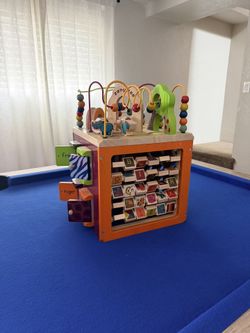 7-Piece Toddler Toy Bundle – Activity Cube, Melissa & Doug, Fisher-Price, Mega Blocks