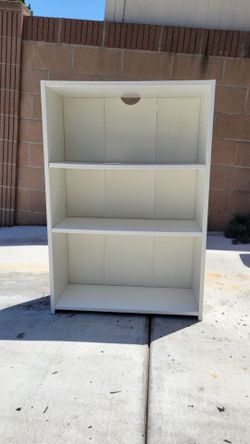 White bookshelf
