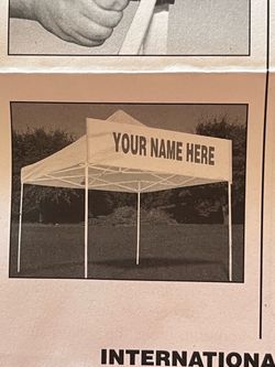 E-Z UP Encore II Awning Name Banner NEW