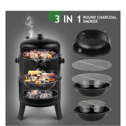 31" Charcoal Smoker, Outdoor Cooking