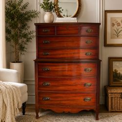 Awesome solid mahogany wood dresser with dovetail drawers