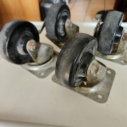 4 - USED Swivel Casters  2 - With Locks 4" Casters