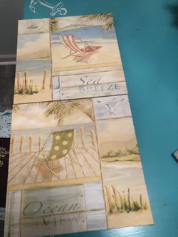 2 beach canvas pictures