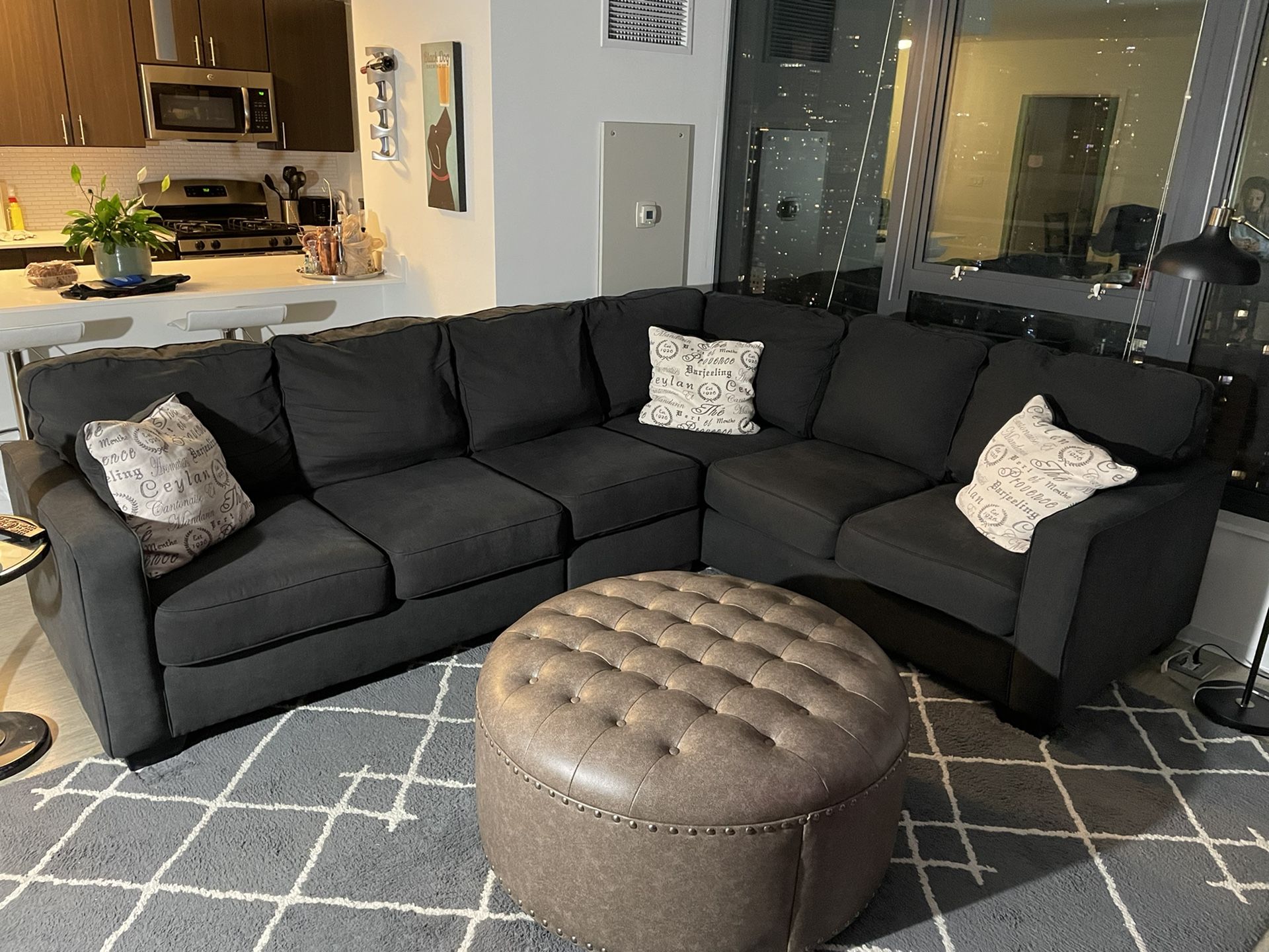 Ashley Furniture Alenya Dark Gray 3-Piece Sectional Sofa