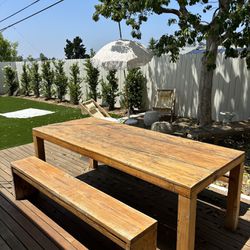 Outdoor 7ft Table With Benches