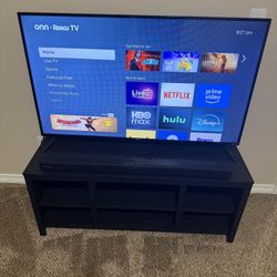 Onn 50” 4K Tv with Entertainment Center and Soundbar