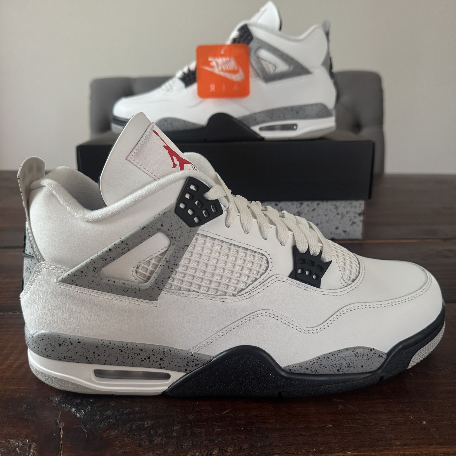 Nike Air Jordan Retro 4 White Cement Shoes