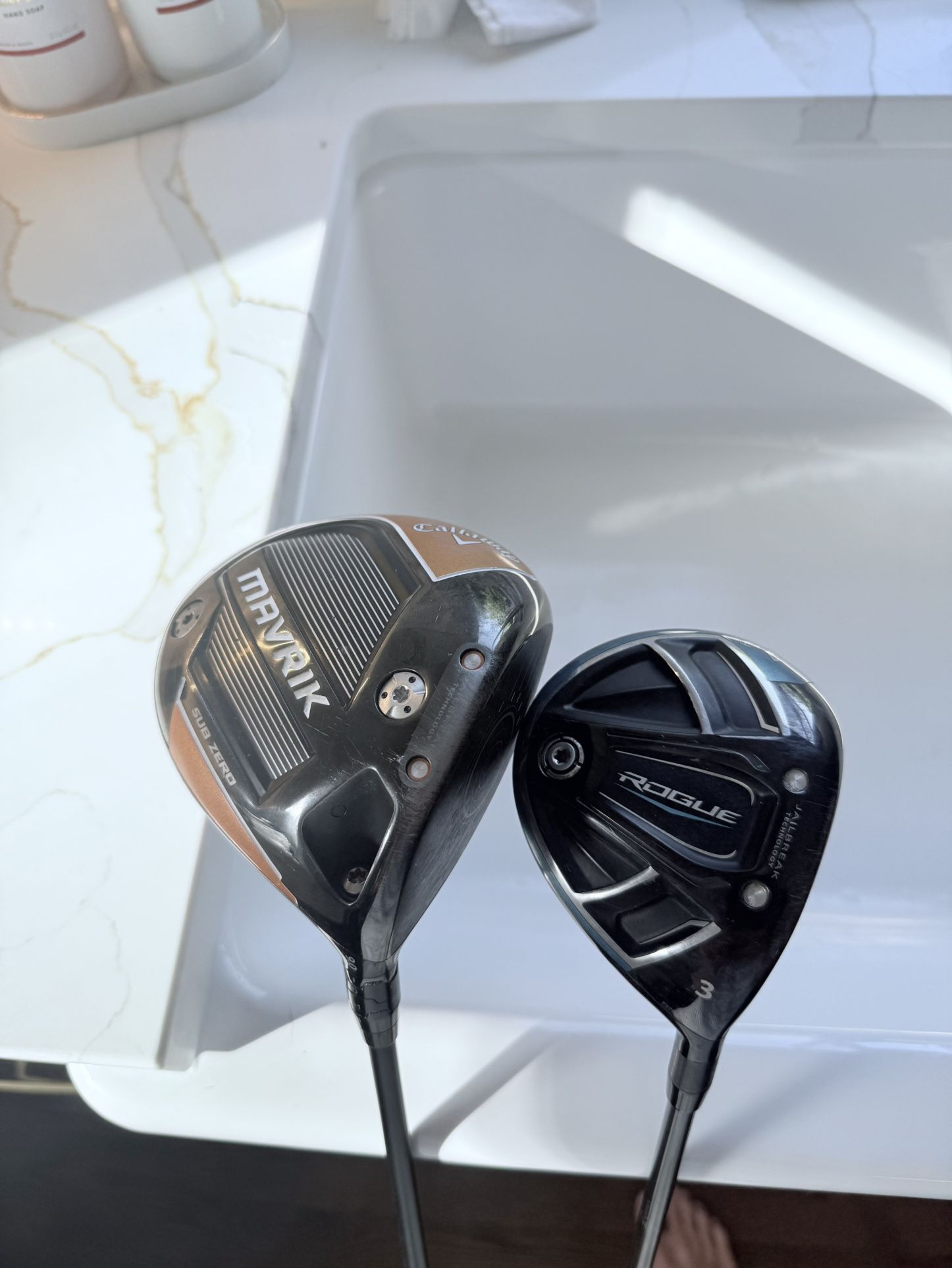 Callaway Mavrik Sub Zero Driver + Rogue 3 Wood – Upgraded Golf Pride Grips