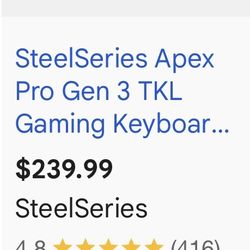 SteelSeries Apex Pro TKL Gen 3 – OmniPoint 2.0 Adjustable Switches