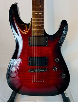 Schecter Guitar Research Demon-6 Electric Guitar - Crimson Red Burst