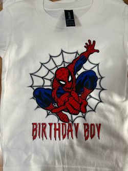 Spiderman birthday boy custom t shirt
