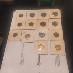 Coins 1897 Indian Head Penny To 1934 Pennies 1947 Half 