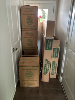 U Haul moving and 2 TV moving boxes