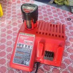 Milwaukee Charger  and Battery 